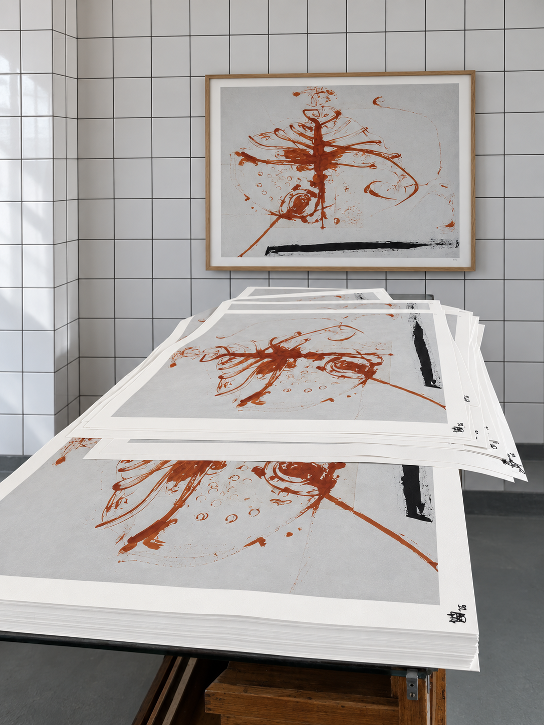 Installation view with Bjørn Magnussen sculptures at Sophienholm