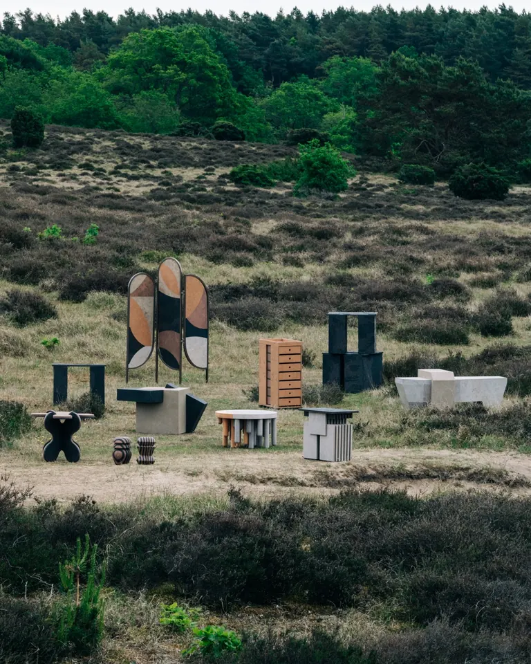 Matek works installed in the landscape at Rudolph Tegners Museum.