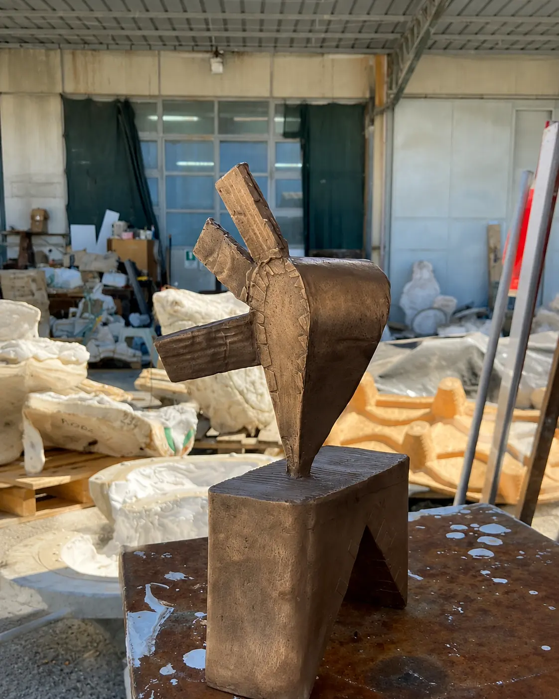 Cast bronze before final patination