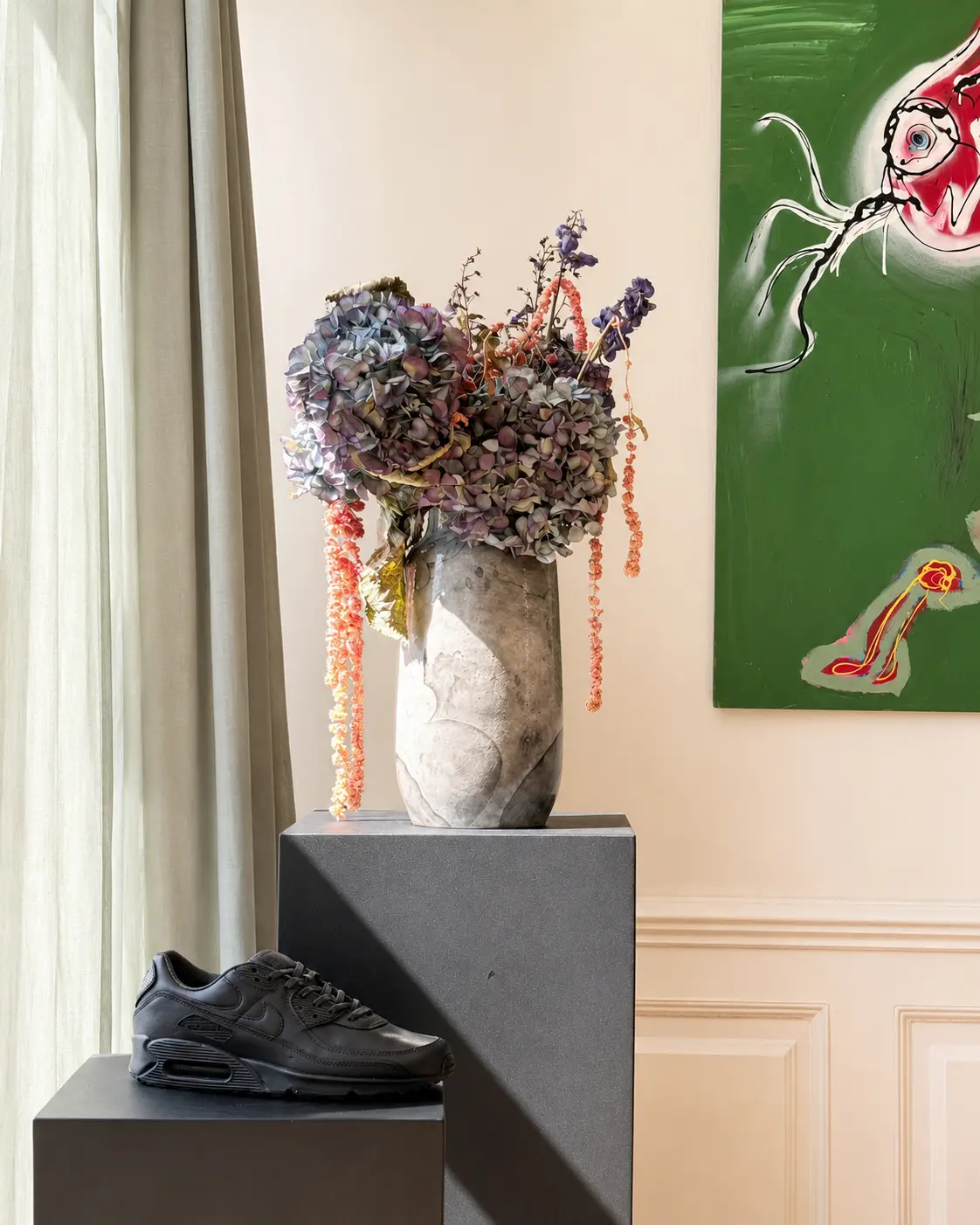 The work installed on a plinth