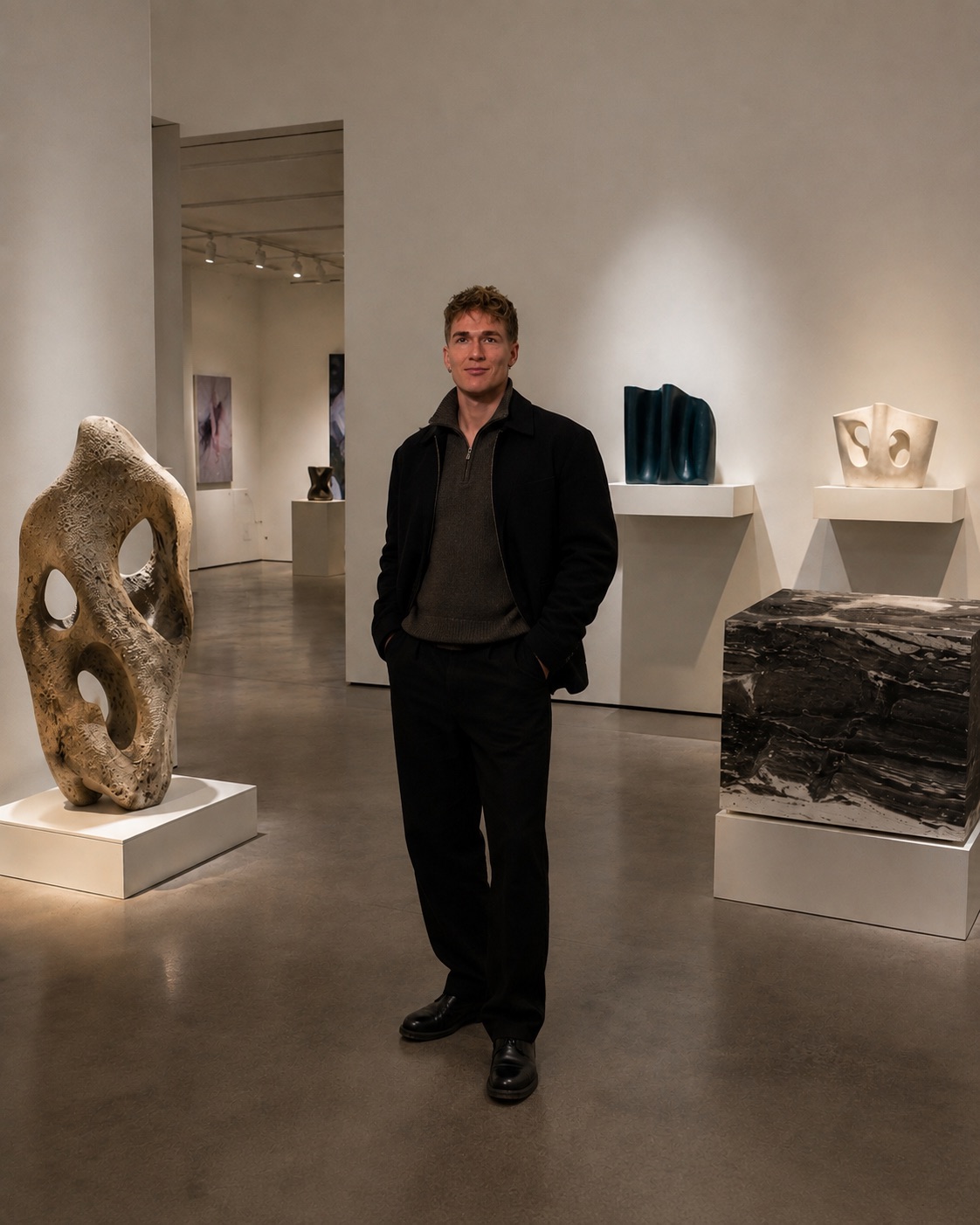 Nicki Friis Willumsen, co-founder of Edition Solenne, photographed in the Copenhagen showroom