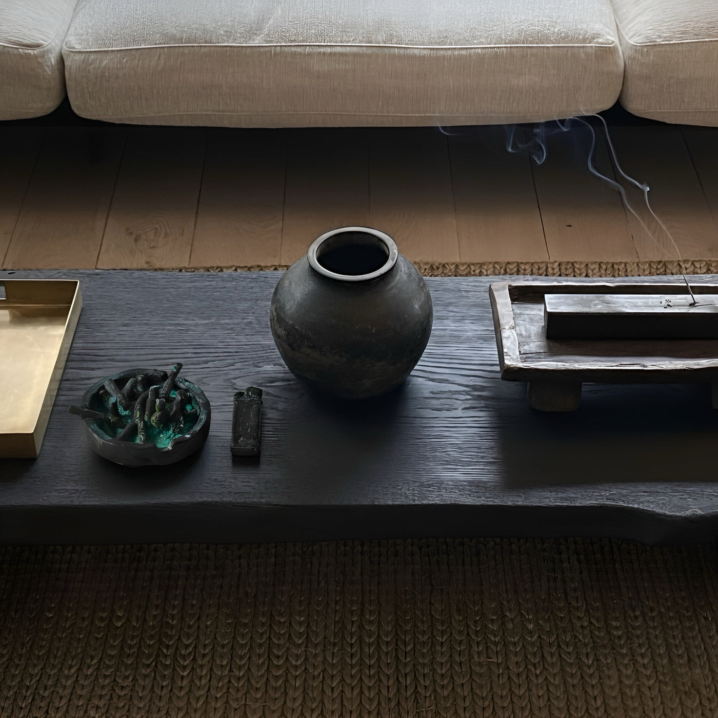 Ashtray and lighter