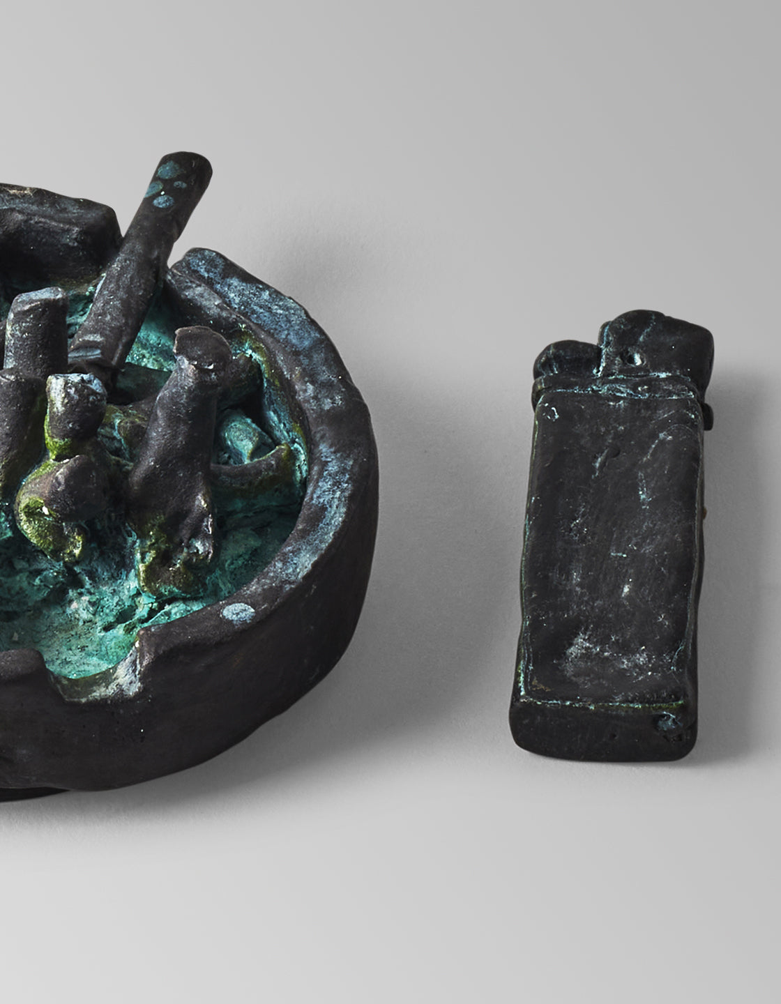 Ashtray and lighter