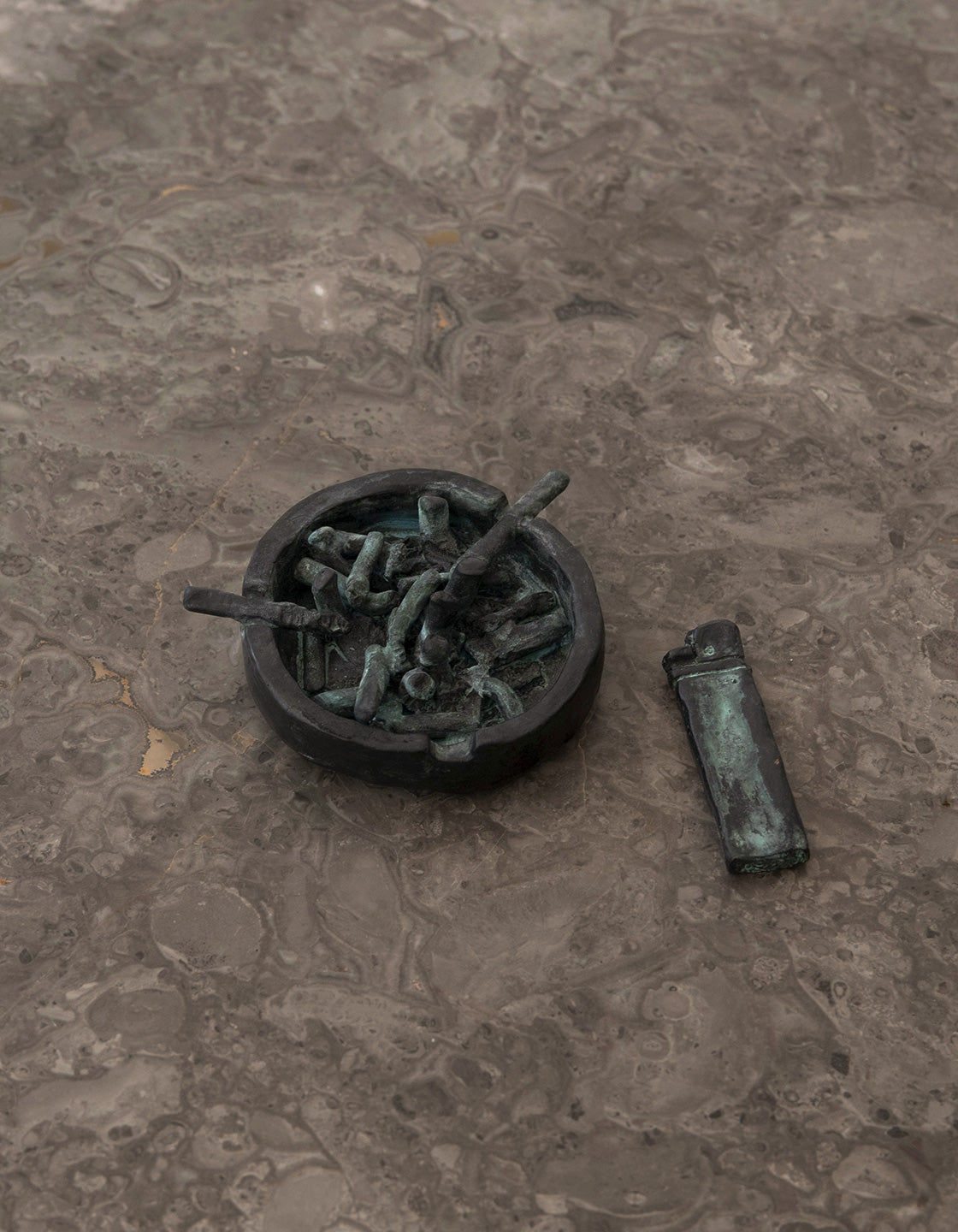 Ashtray and lighter